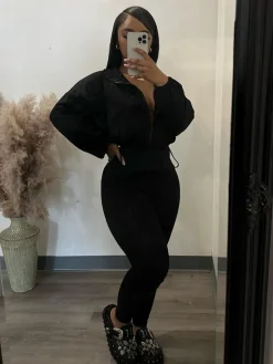 Two Piece Long Sleeve Jacket Skinny Pants