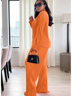 Two Piece Pleated Long Sleeve u0026 Long Pants