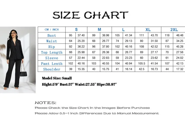 Two Piece Pleated Shirt Wide Leg Pants