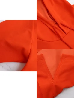 Two Piece Short Sleeve Hoodies Split Pants