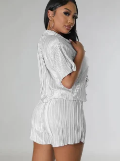 Two Piece Short Sleeve Shirts Shorts