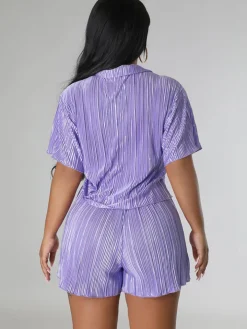 Two Piece Short Sleeve Shirts Shorts