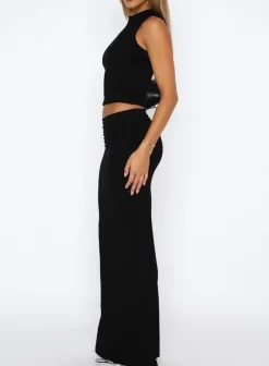 Two Piece Sleeveless Bodycon Top Ruched Skirt