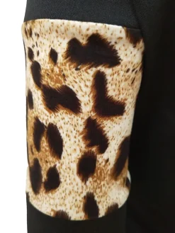 Two Pieces Leopard Camouflage Print Patchwork Sweatsuits