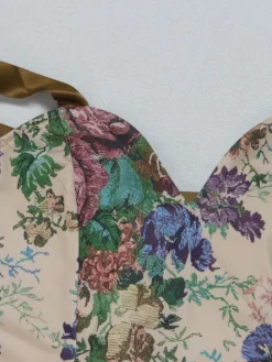 Two Pieces Print Lace-Up Cargo Pants Set