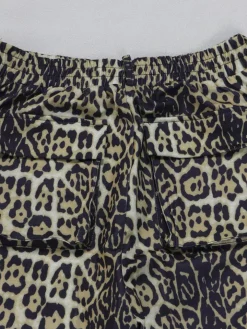 Two Pieces Print Lace-Up Cargo Pants Set