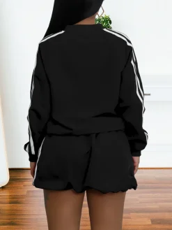 Two Pieces Sideline Long Sleeve Jacket Skirt Set