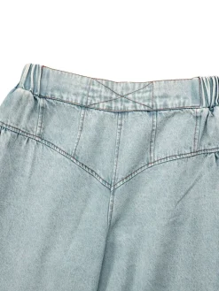 Two Pieces Sleeveless Denim Pants Set