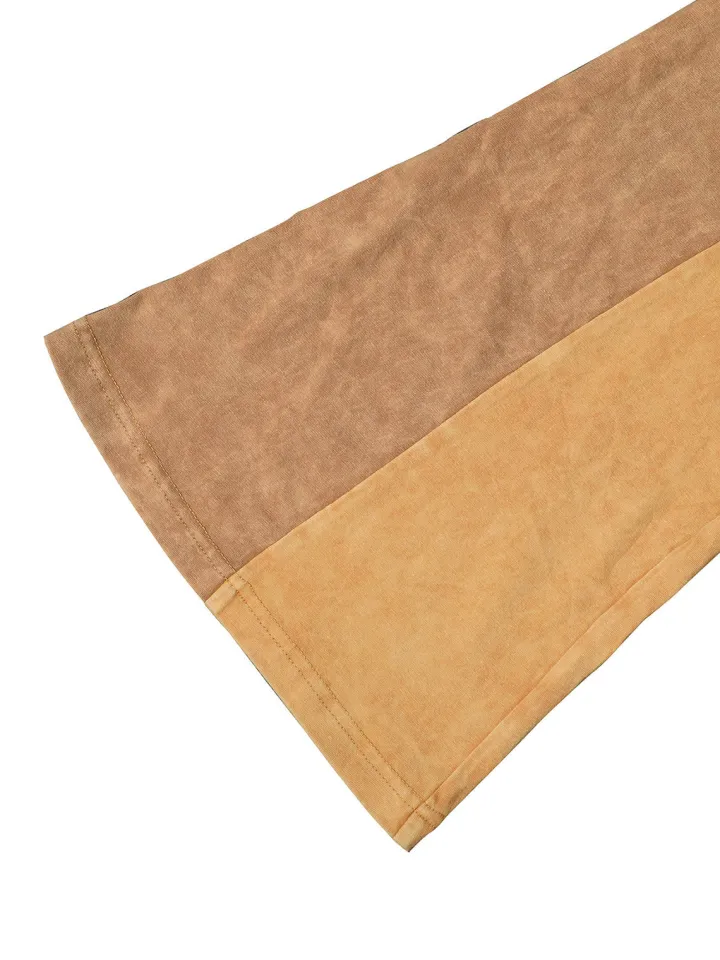 Two Pieces Solid Color Ruched Pants Set