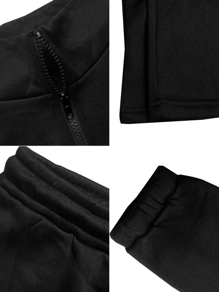 Two Pieces Zip Up Drawstring Pants Sets