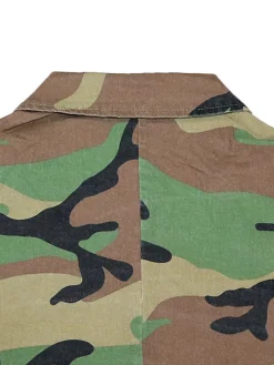 Two-Piece Camouflage Print Long Sleeve Midi Skirt Set