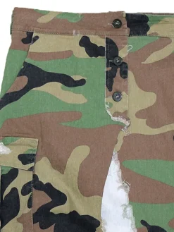 Two-Piece Camouflage Print Long Sleeve Midi Skirt Set