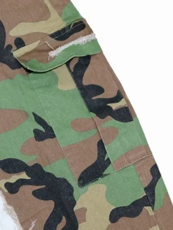 Two-Piece Camouflage Print Long Sleeve Midi Skirt Set