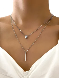 Two-Piece Double Layer Necklace Set