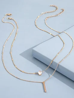 Two-Piece Double Layer Necklace Set