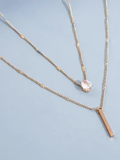 Two-Piece Double Layer Necklace Set