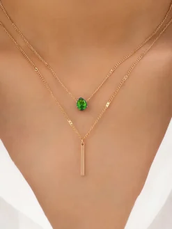 Two-Piece Double Layer Necklace Set