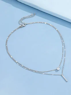 Two-Piece Double Layer Necklace Set