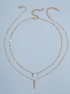 Two-Piece Double Layer Necklace Set