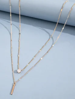 Two-Piece Double Layer Necklace Set