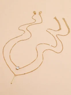 Two-Piece Double Layer Necklace Set