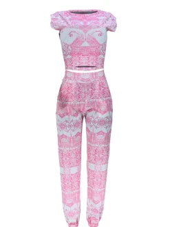 Two-Piece Print Pants Set