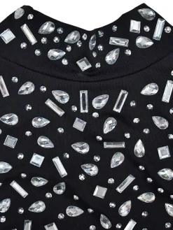 Two-Piece Rhinestone Skirt Set