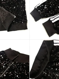 Two-Piece Sequin Jacket Pants Set Tracksuits