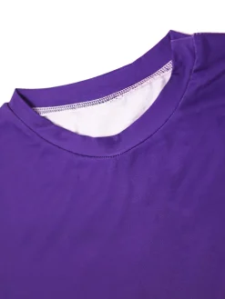 Two-Piece Striped Short Sleeve Top Pants Set