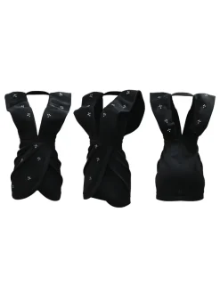 V Neck Backless Rhinestone Party Dress