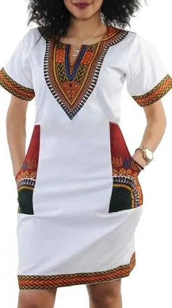 V Neck Printed Bodycon Shift Dress