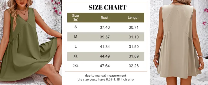 V Neck Sleeveless Loose Mini Dress