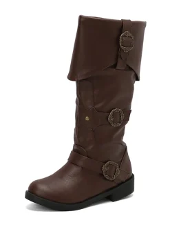 Vintage Buckle Belted Boots