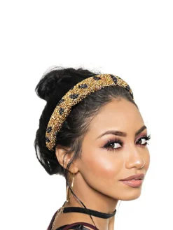 Vintage Colorful Rhinestone Sponge Headbands