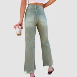 Wash Ripped Bootscut Jeans