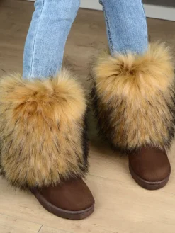 Y2K Fur Platform Mid-Calf Winter Boots