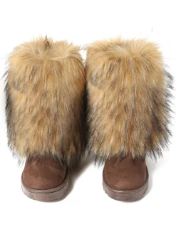 Y2K Fur Platform Mid-Calf Winter Boots