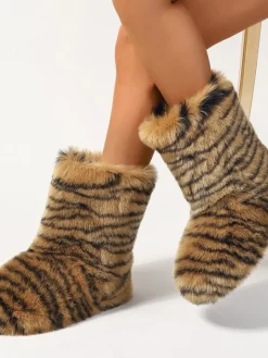 Y2K Furry Mid-Calf Winter Boots